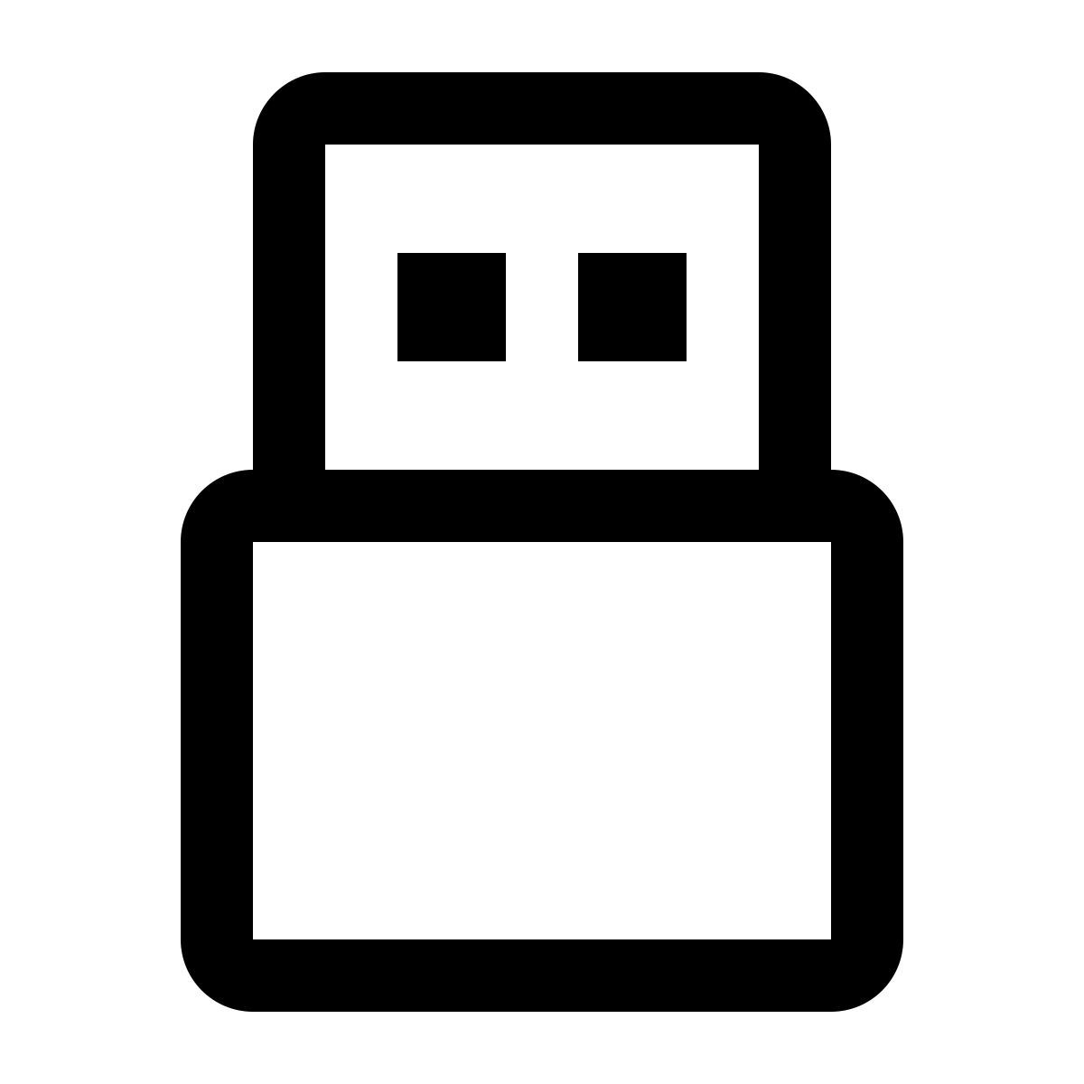 ios 17 glyph style usb 포트 icon