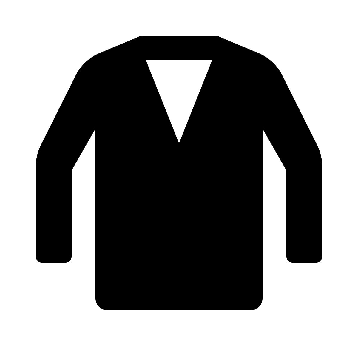 ios 17 glyph style scollo a v a maniche lunghe icon