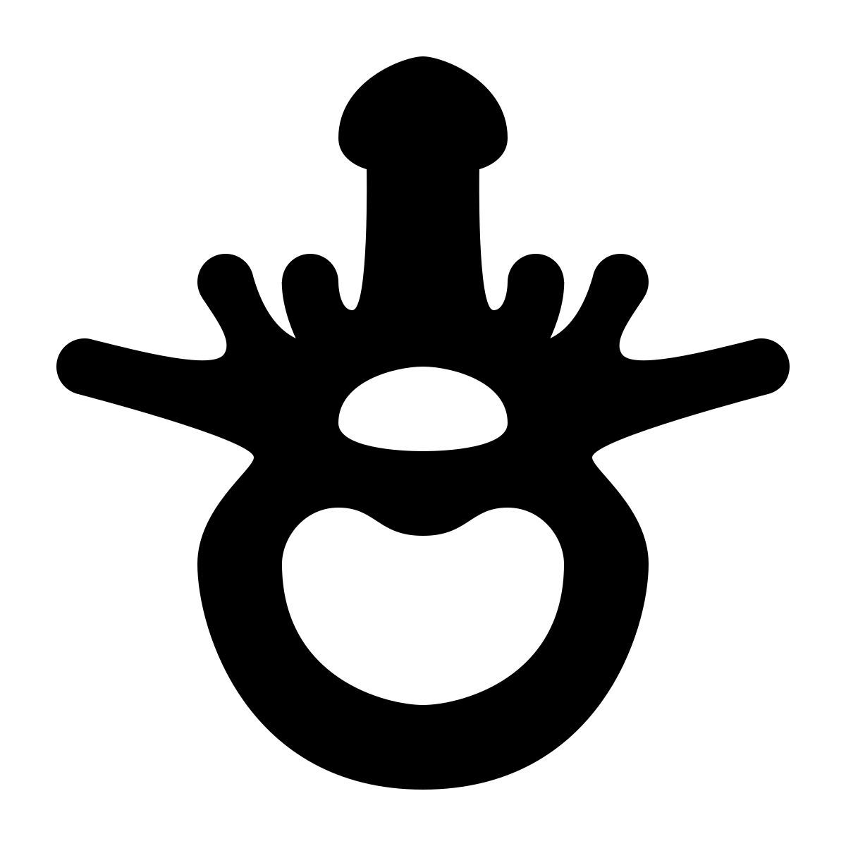 ios 17 glyph style vértebra icon