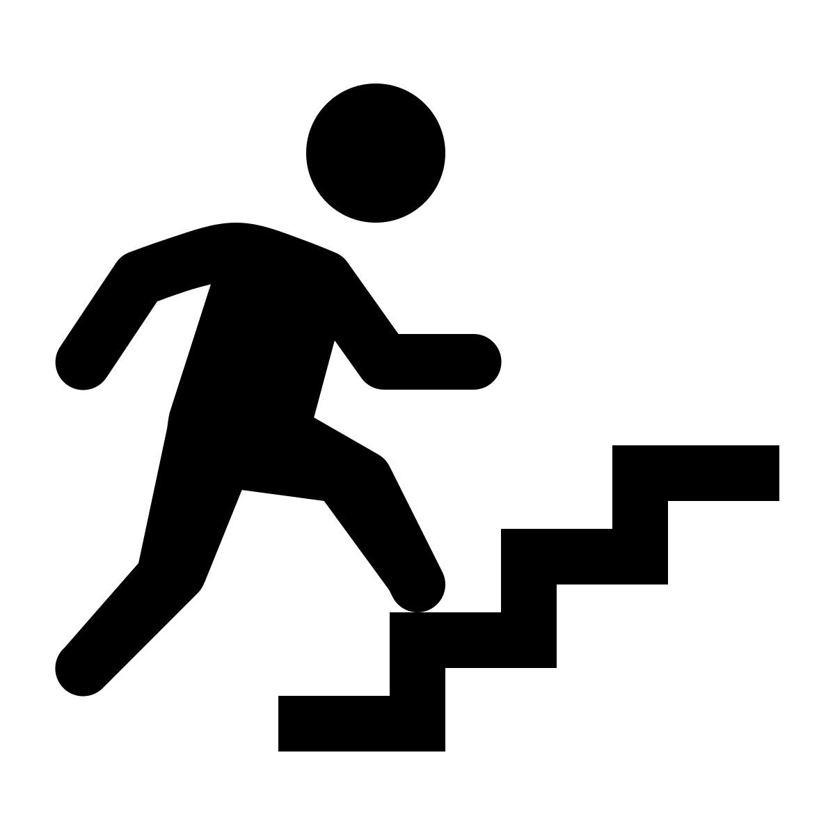 ios 17 glyph style subir escaleras icon