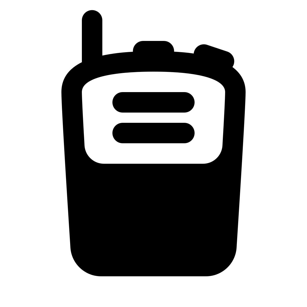 ios 17 glyph style walkie talkie icon