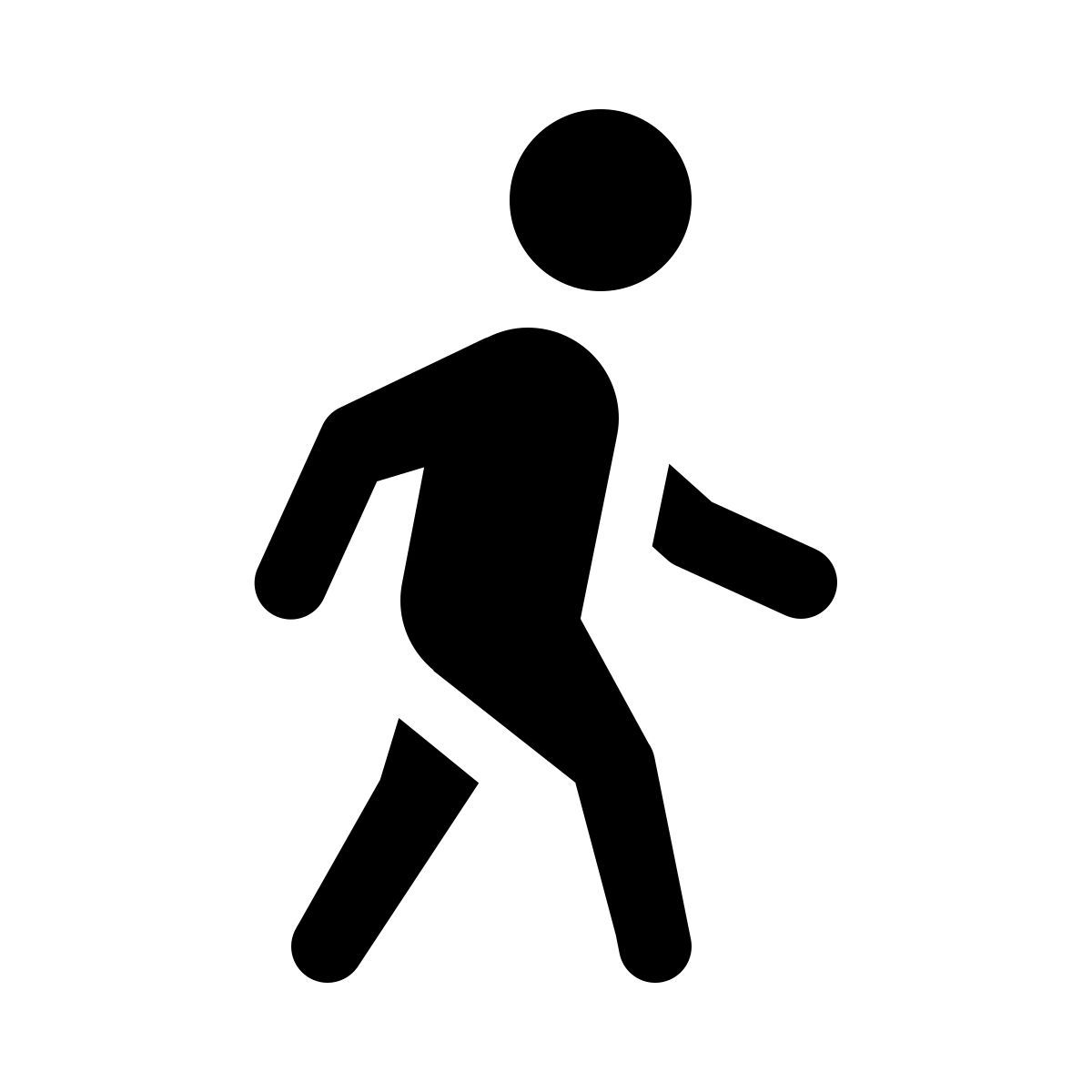 ios 17 glyph style passeggiare icon