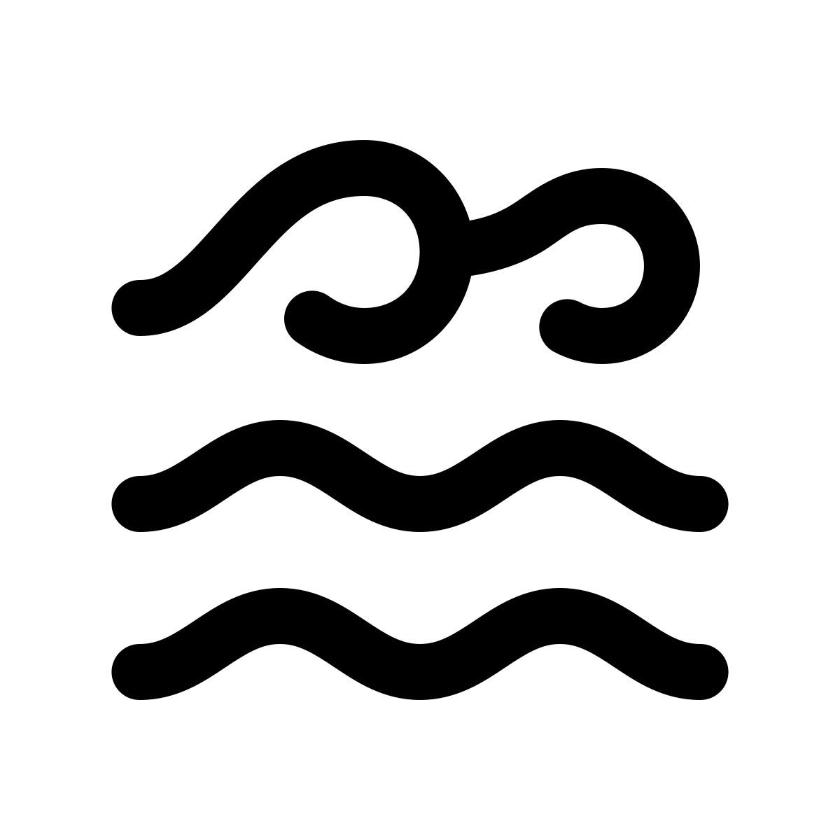 ios 17 glyph style elemento agua icon