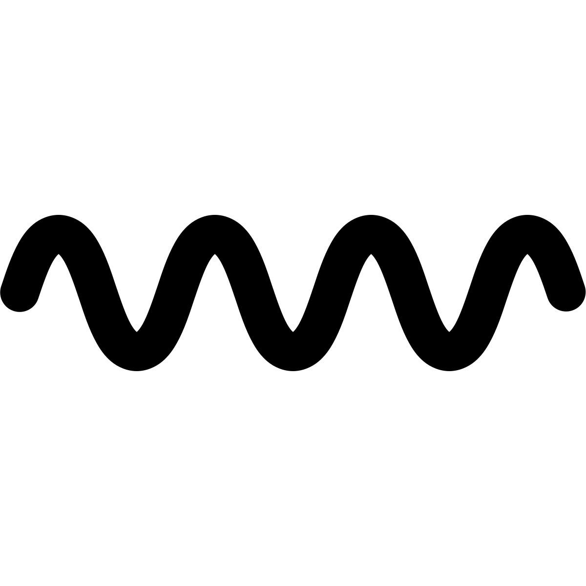 ios 17 glyph style línea ondulada icon