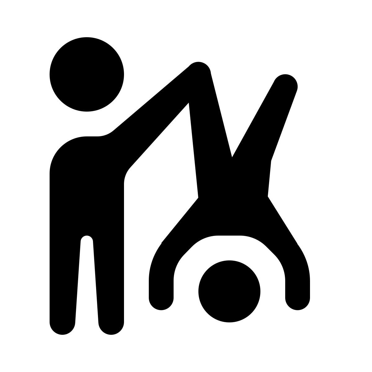 ios 17 glyph style 약한 사람 icon