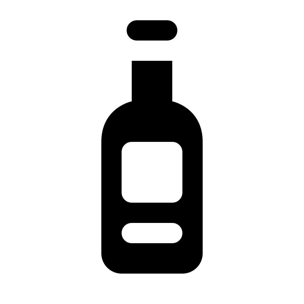 ios 17 glyph style wine bottle icon