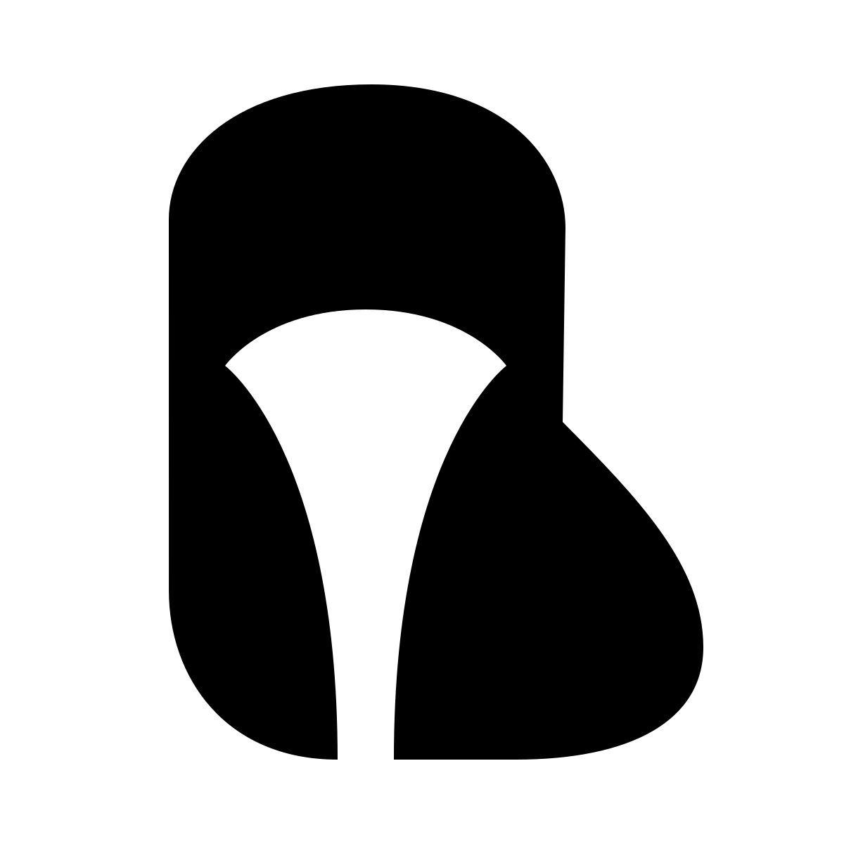 ios 17 glyph style 女鞋后视图 icon