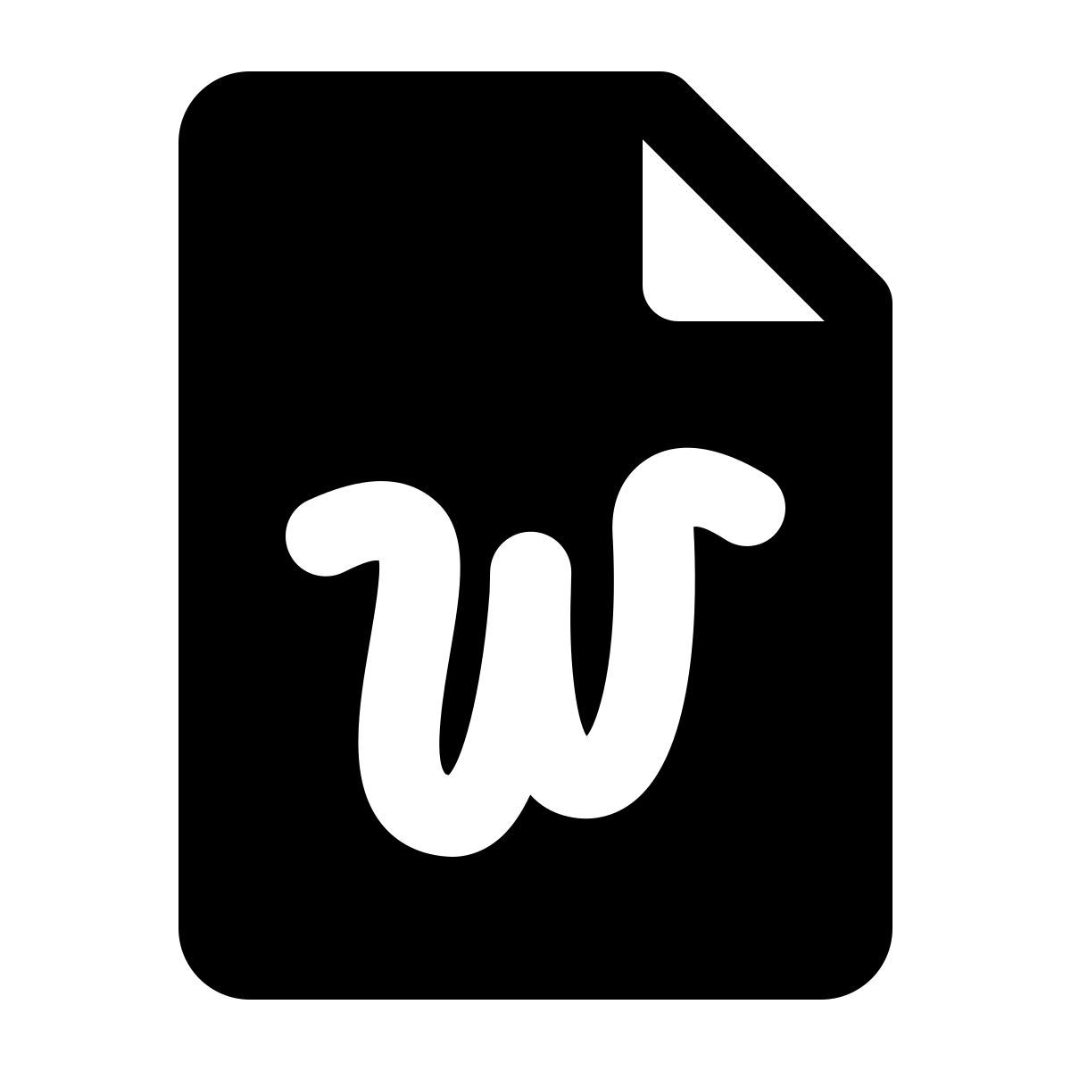 ios 17 glyph style word icon