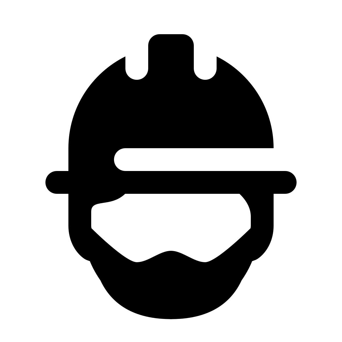 ios 17 glyph style arbeiter bart icon