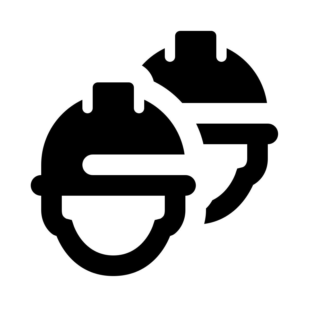 ios 17 glyph style 男性工人 icon
