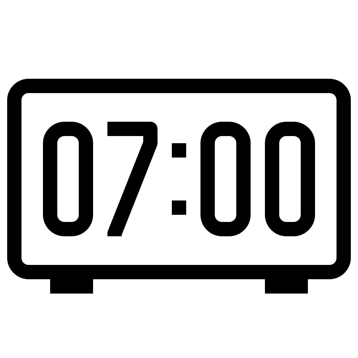 ios 17 outlined style 07:00 icon