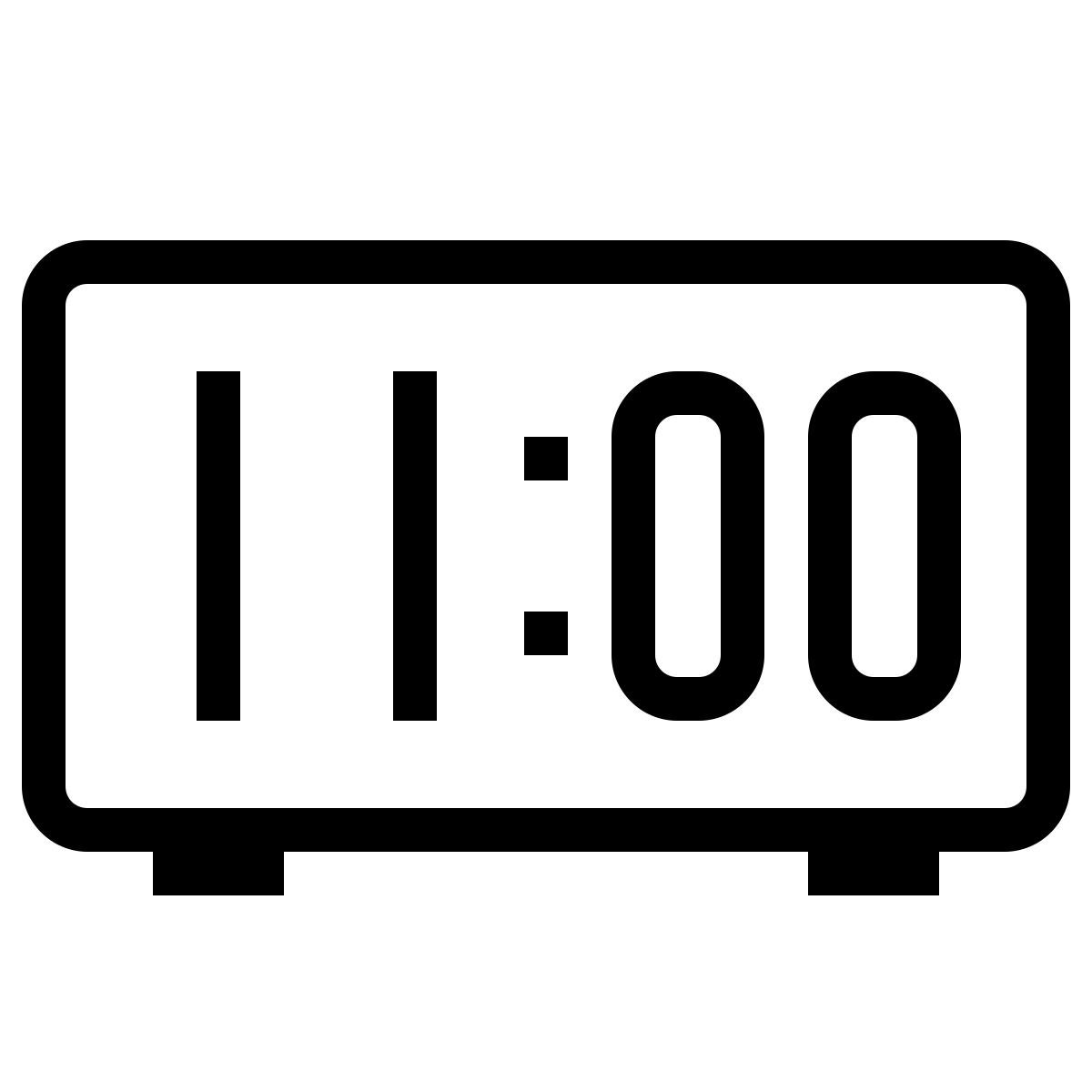 ios 17 outlined style 11:00 icon