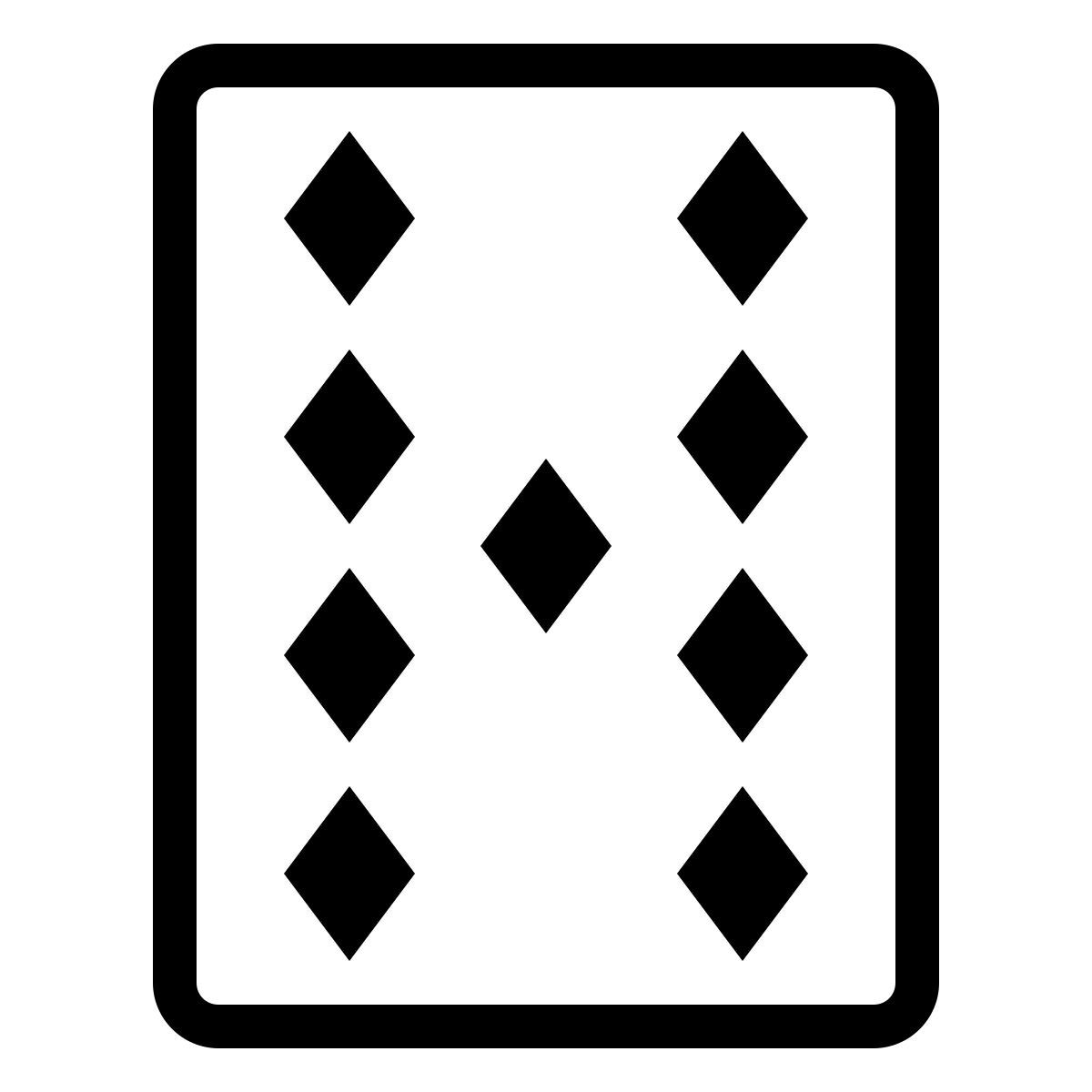 ios 17 outlined style 9 de ouros icon