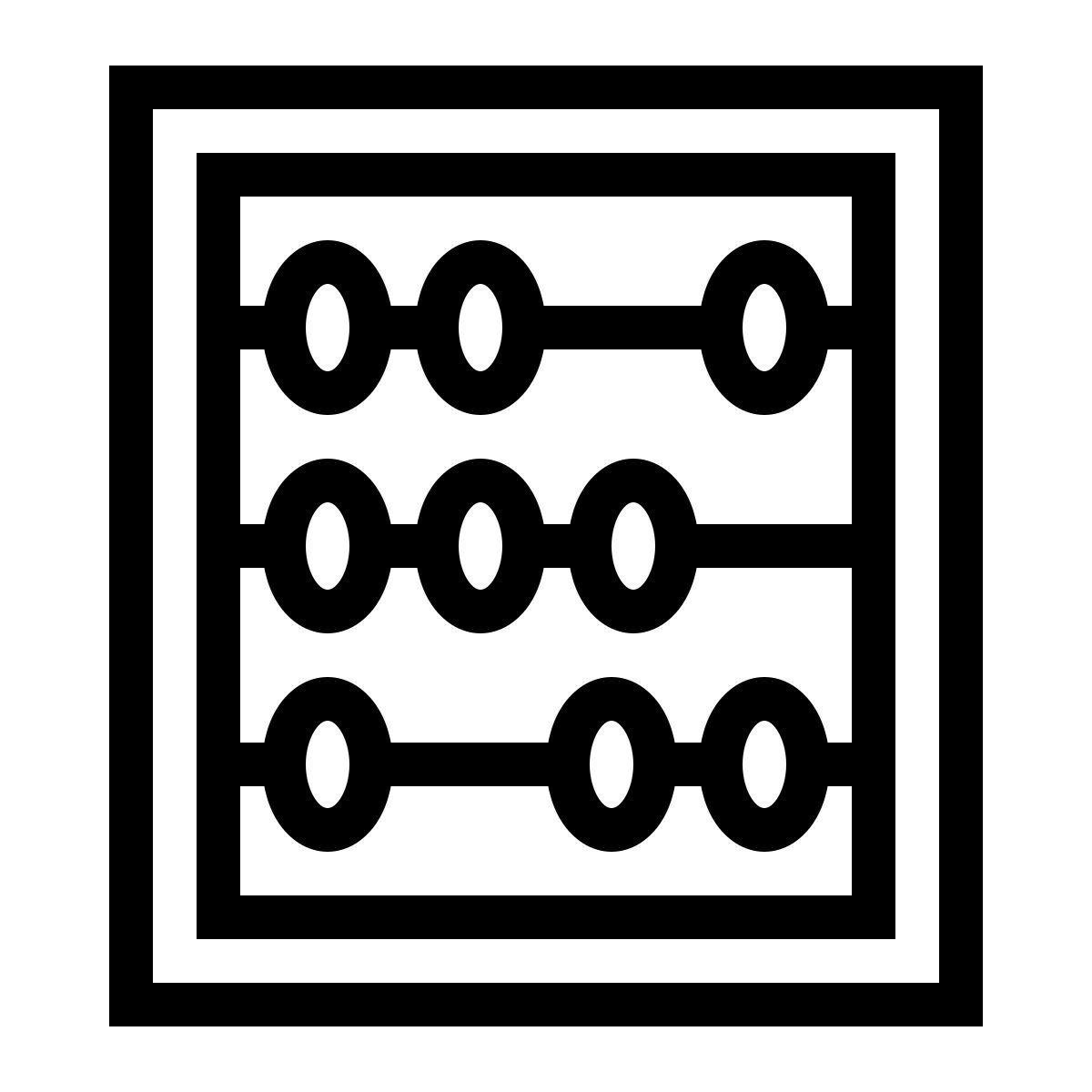 ios 17 outlined style abaque icon