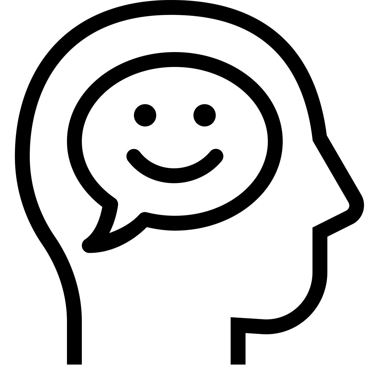 ios 17 outlined style capacidade de usar linguagem positiva icon