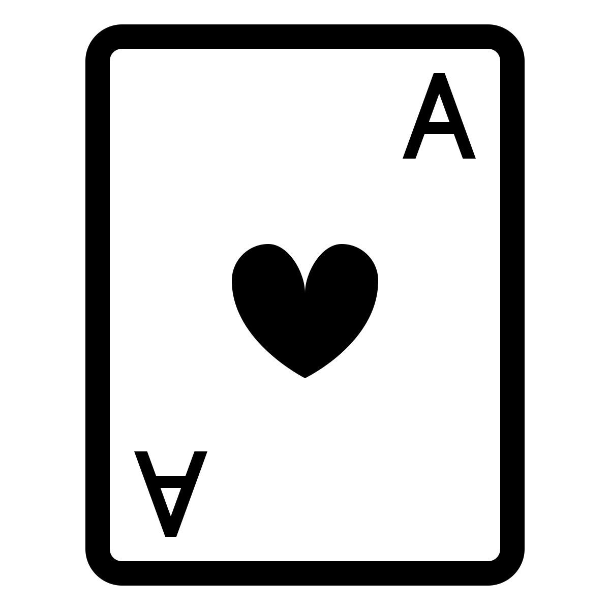 ios 17 outlined style ás de copas icon