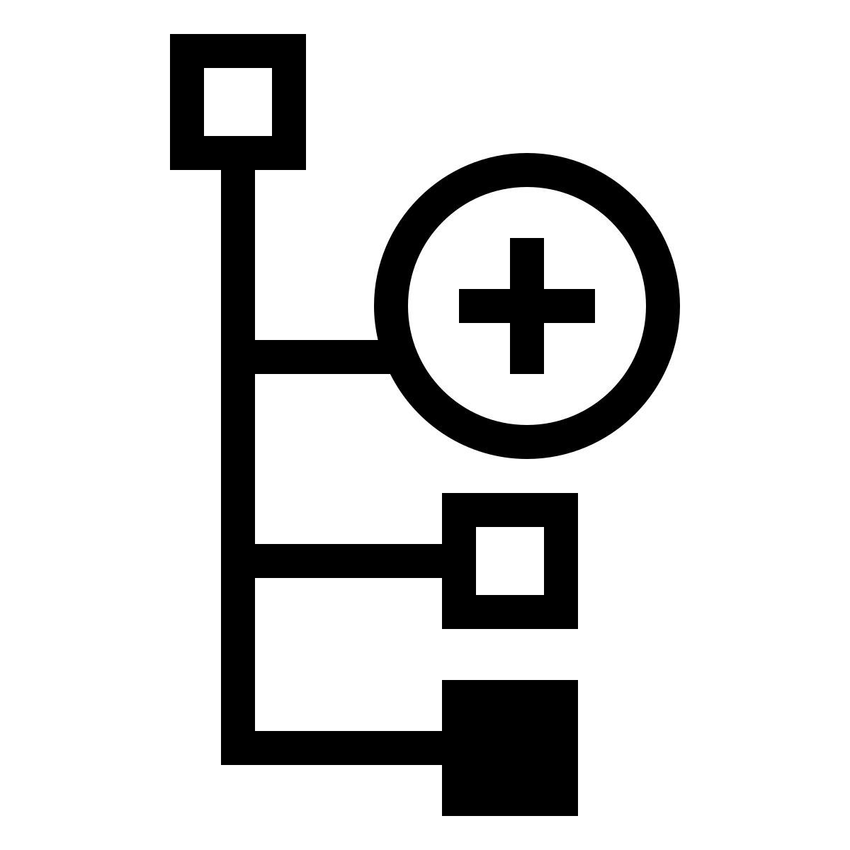 ios 17 outlined style aggiungi sottonodo icon