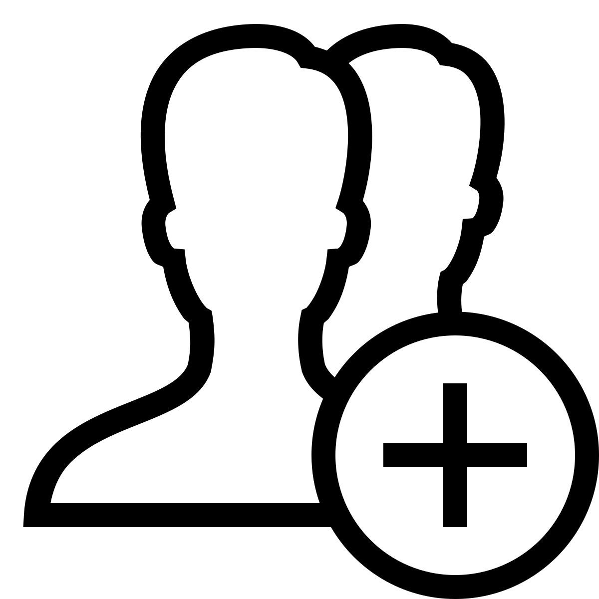 ios 17 outlined style 사용자 그룹 남자 추가 icon