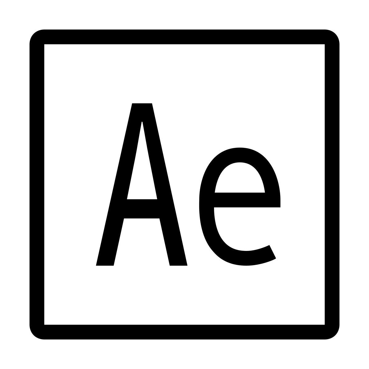 ios 17 outlined style adobe after effects icon