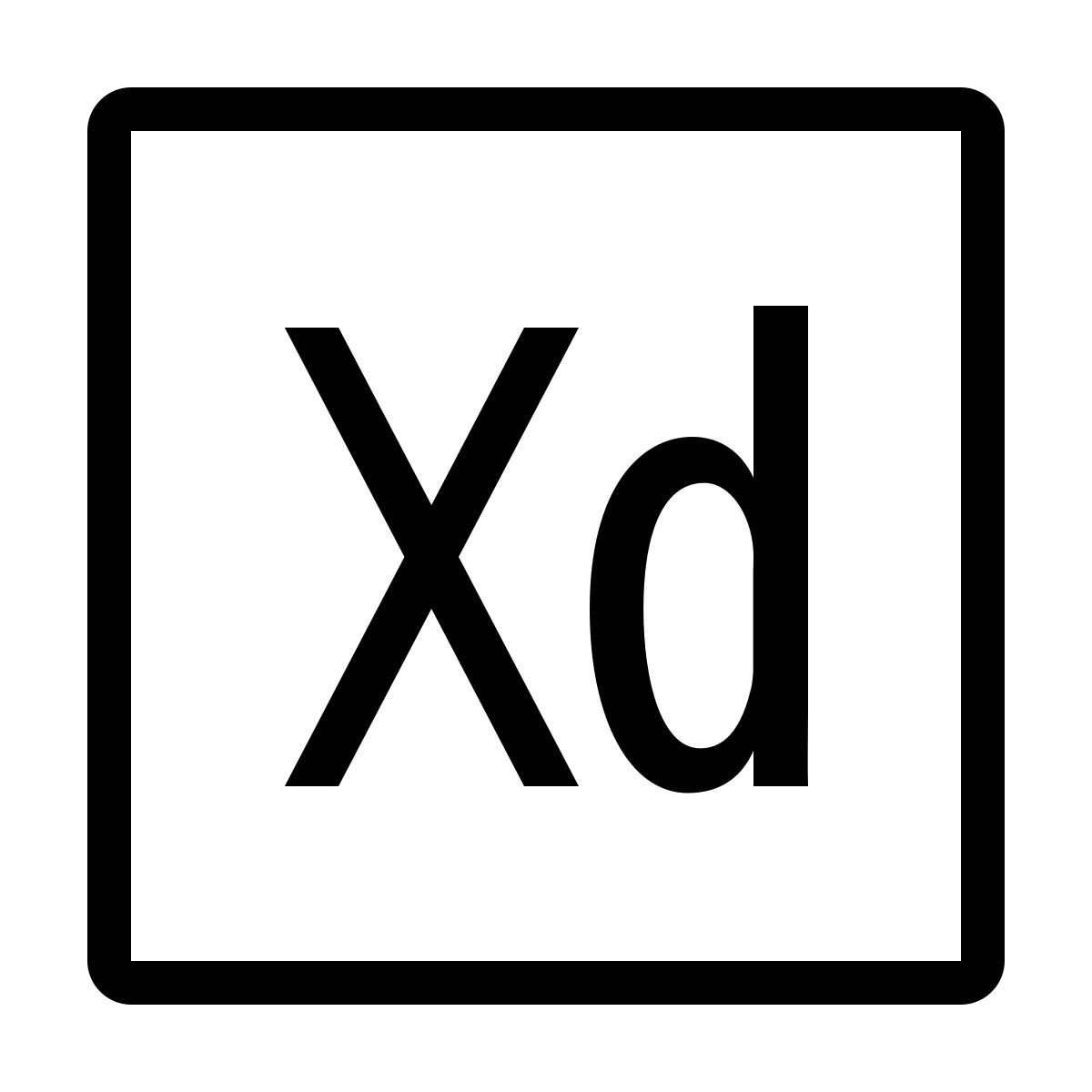 ios 17 outlined style adobe xd icon
