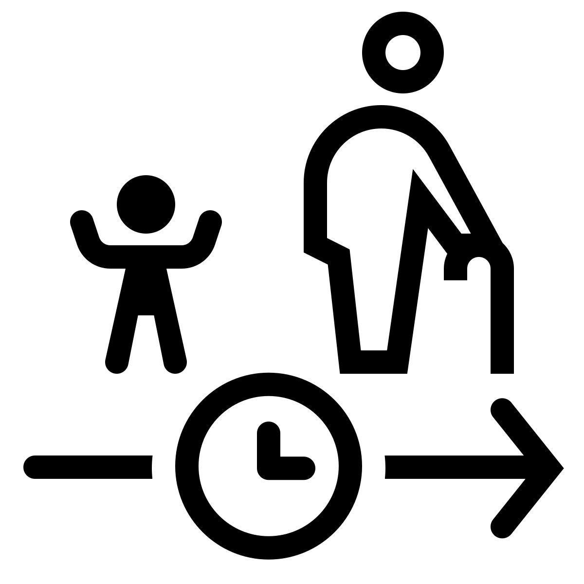 ios 17 outlined style línea de tiempo de edad icon