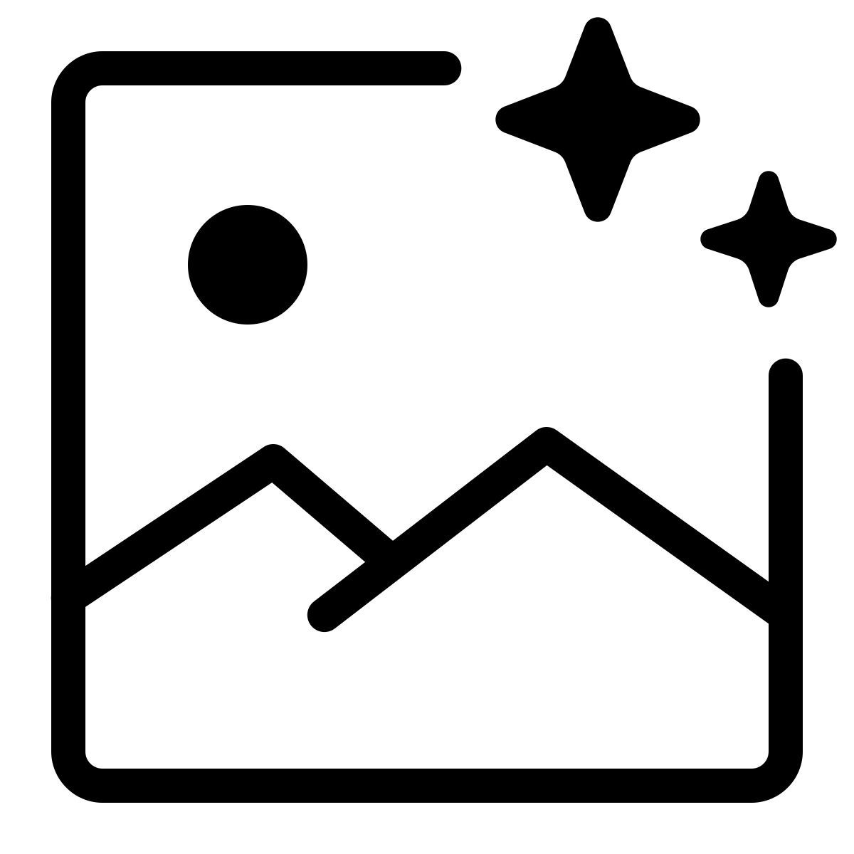 ios 17 outlined style 人工智能生成的图像 icon