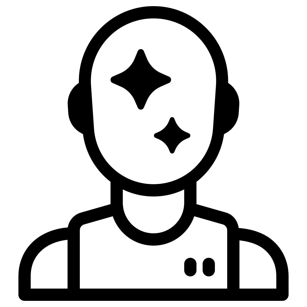 ios 17 outlined style 机器人 icon