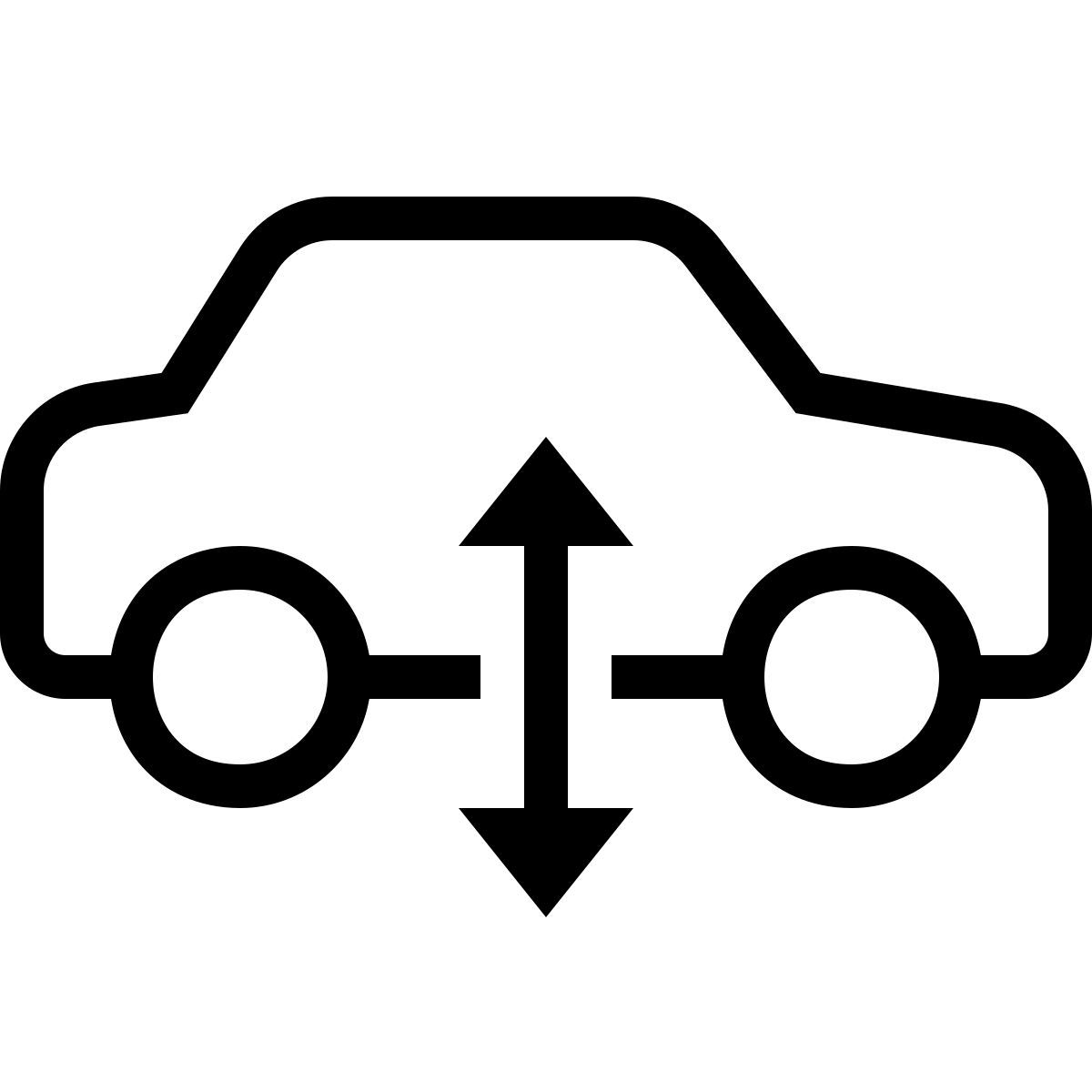 ios 17 outlined style 에어 서스펜션 경고 icon