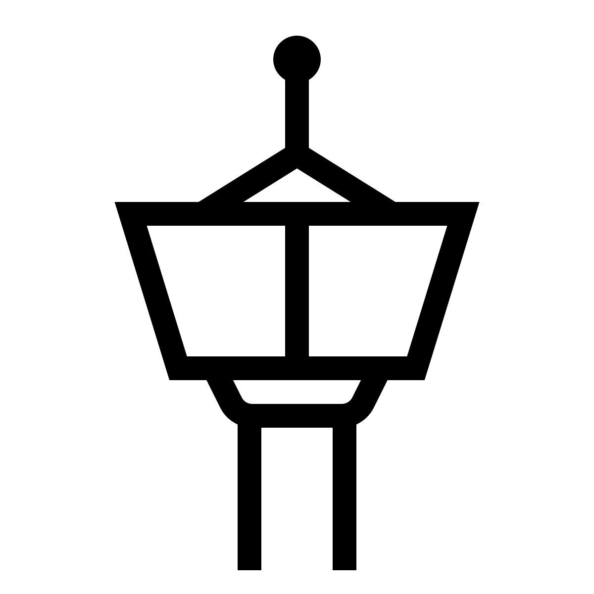 ios 17 outlined style torre de control de tráfico aéreo icon