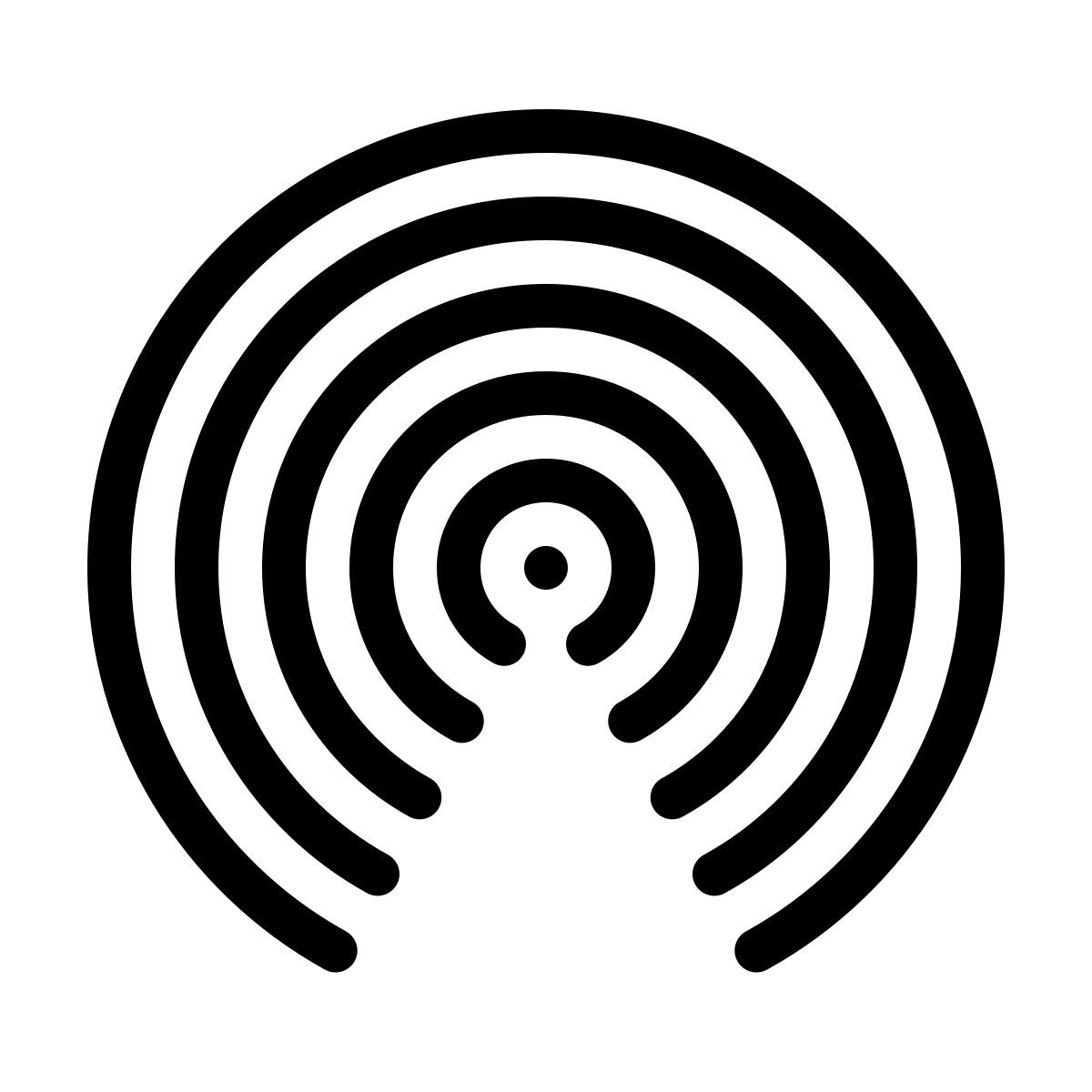 ios 17 outlined style airdrop icon