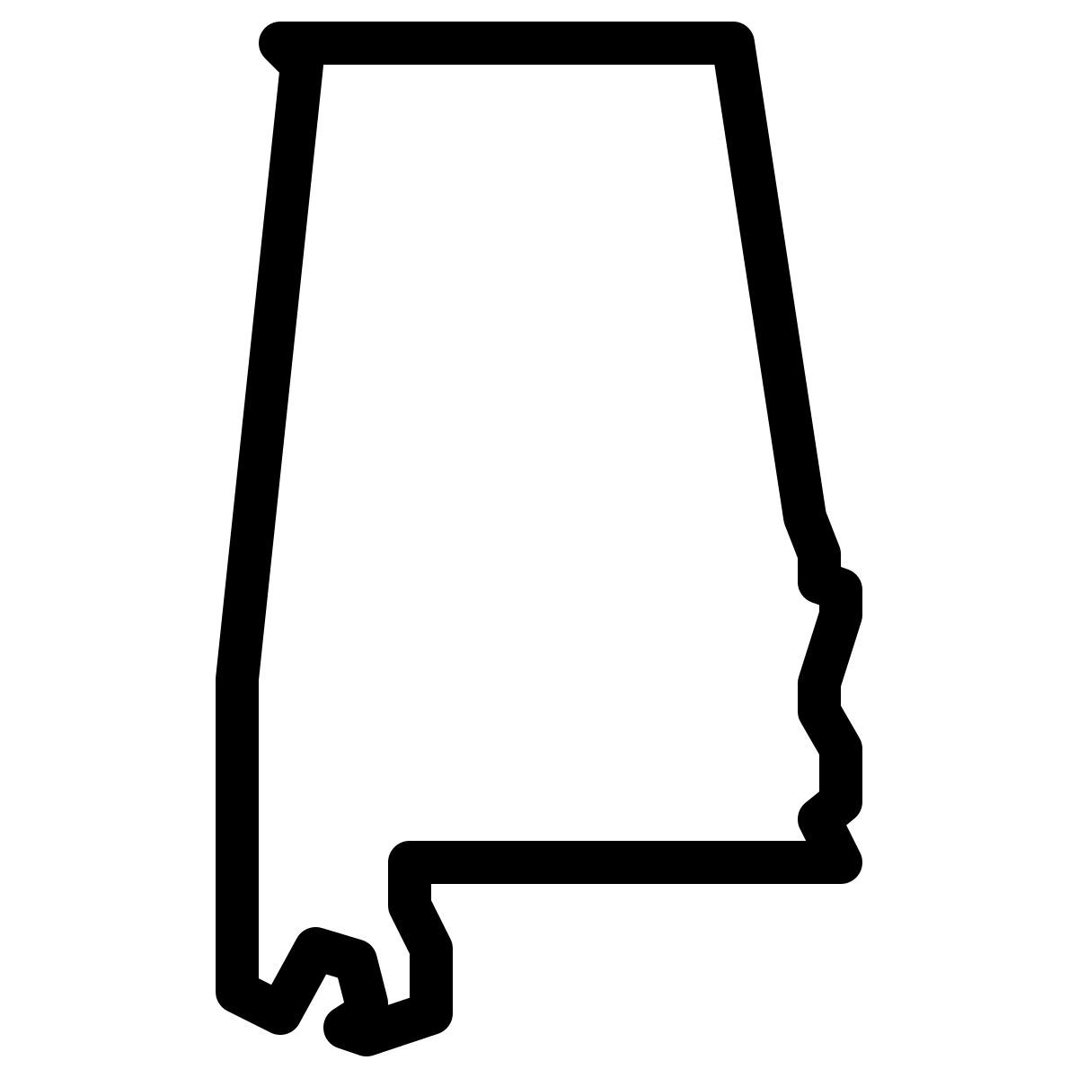 ios 17 outlined style 阿拉巴马 icon