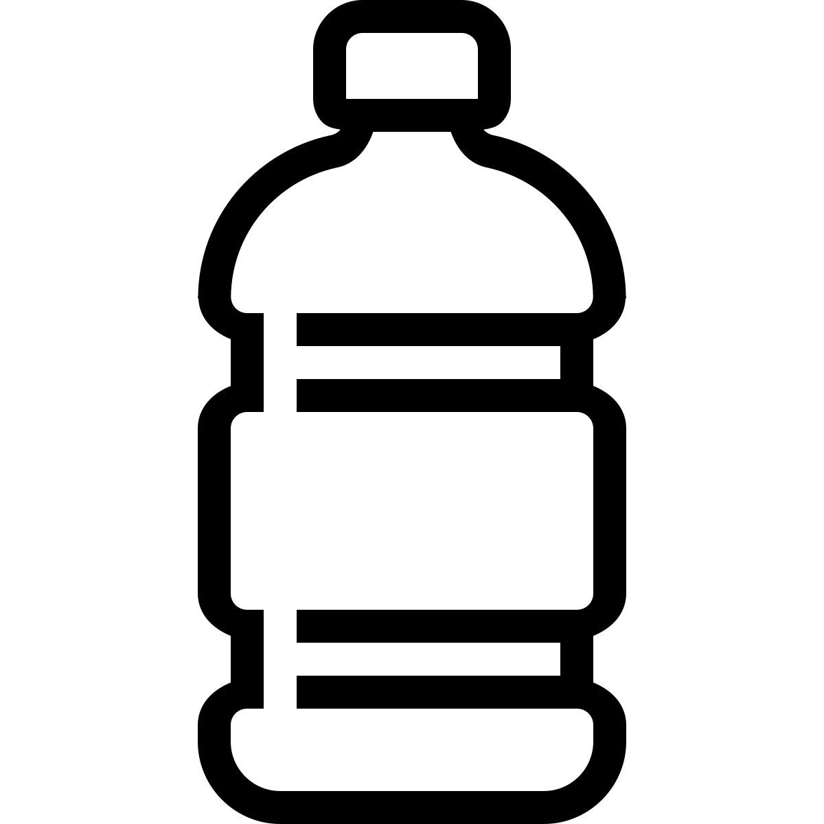 ios 17 outlined style botella icon