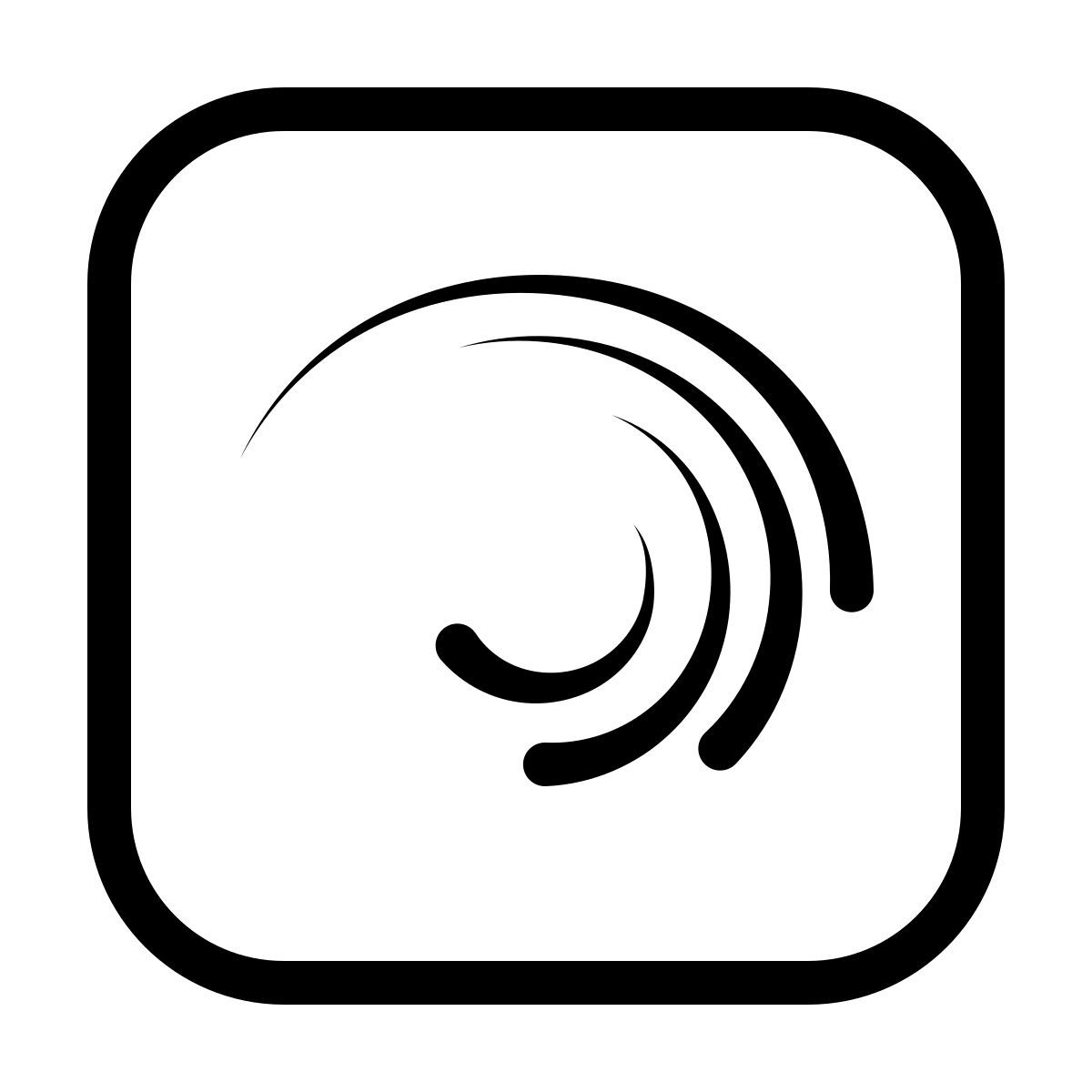 ios 17 outlined style movimiento encendido icon