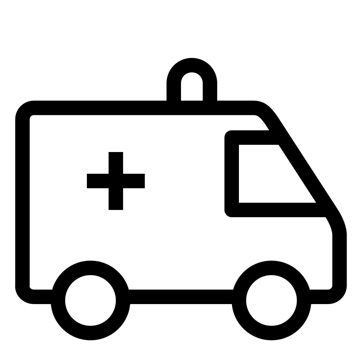 ios 17 outlined style ambulancia icon