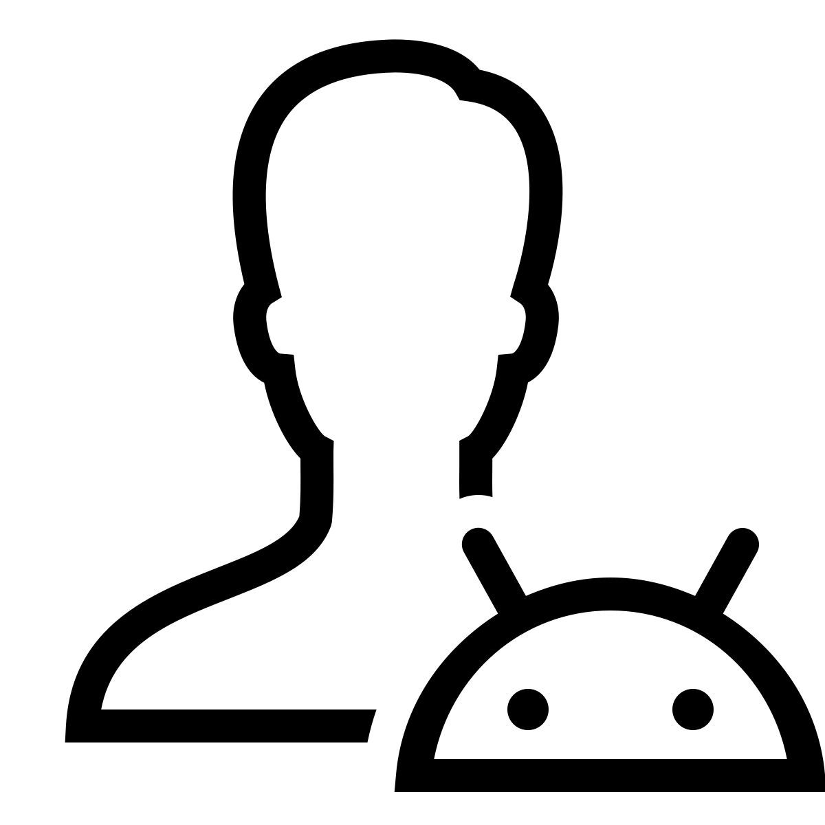 ios 17 outlined style android 用户 icon