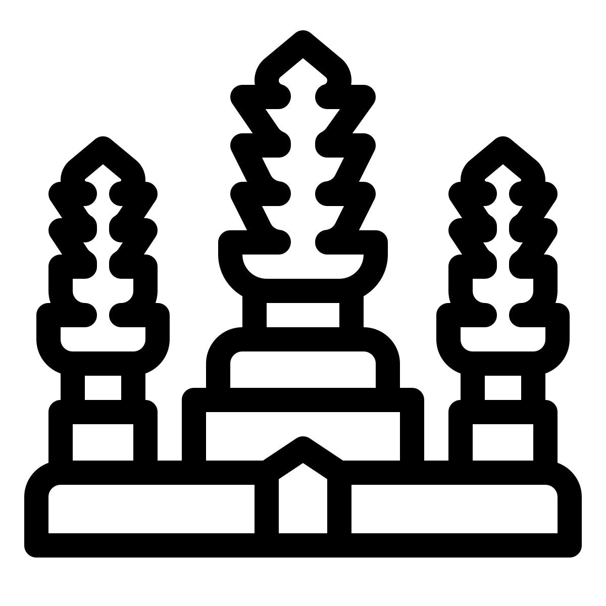 ios 17 outlined style angkor wat icon