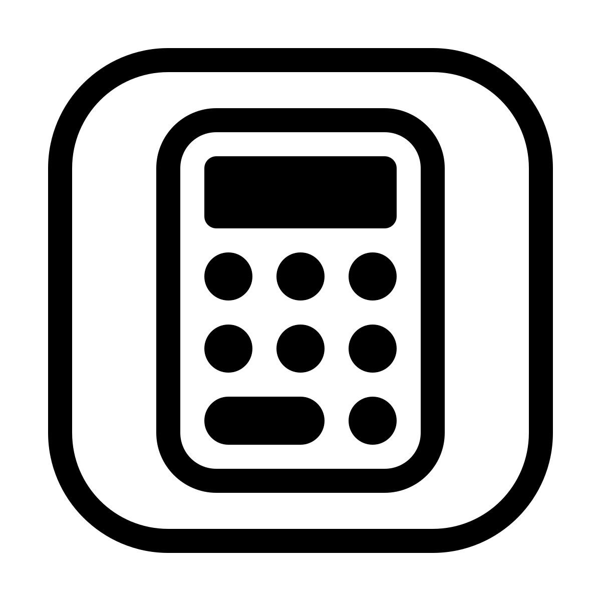 ios 17 outlined style 苹果计算器 icon