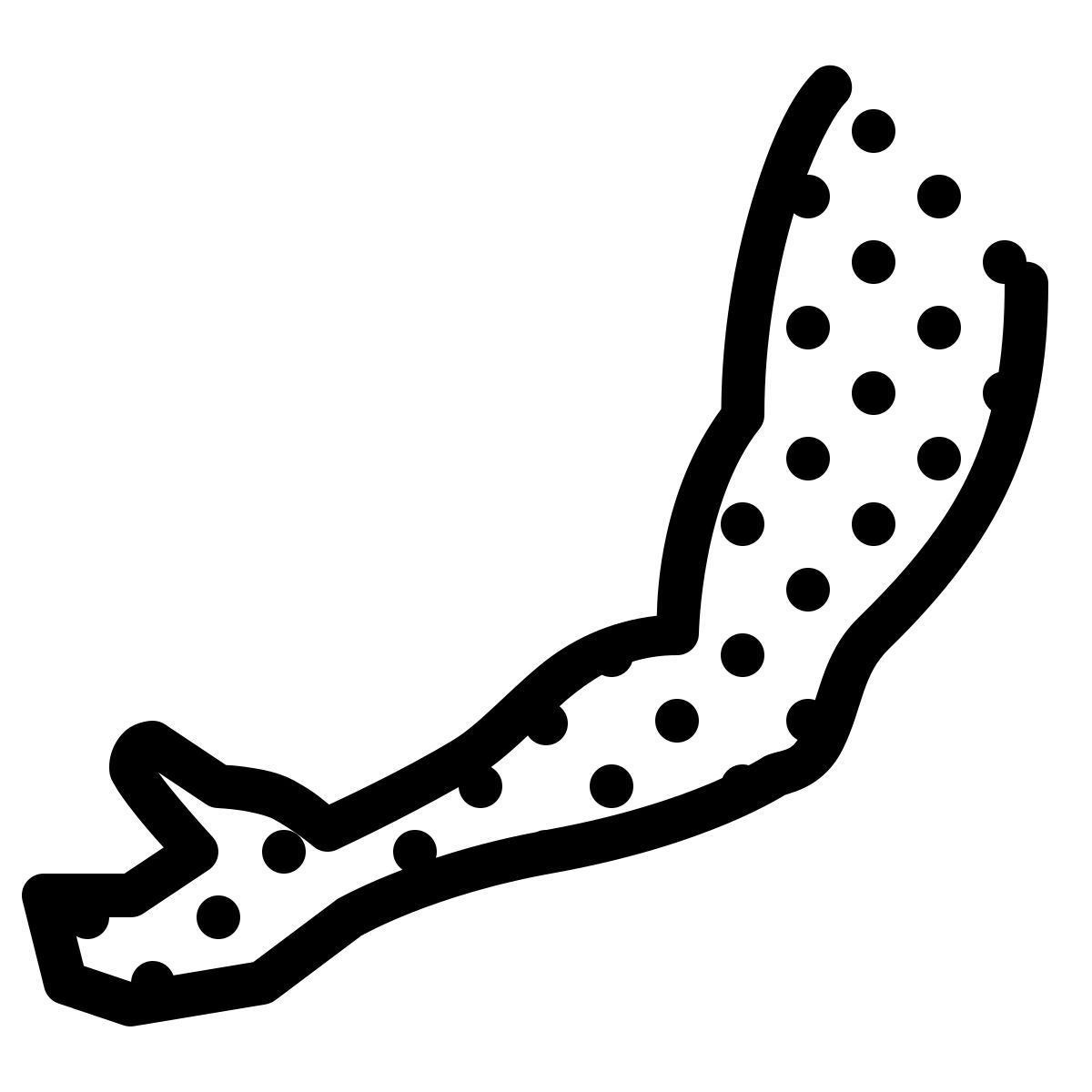 ios 17 outlined style área de masaje del brazo icon