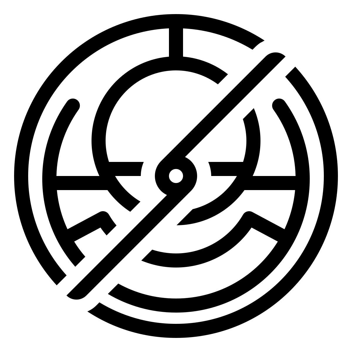 ios 17 outlined style 星盘 icon