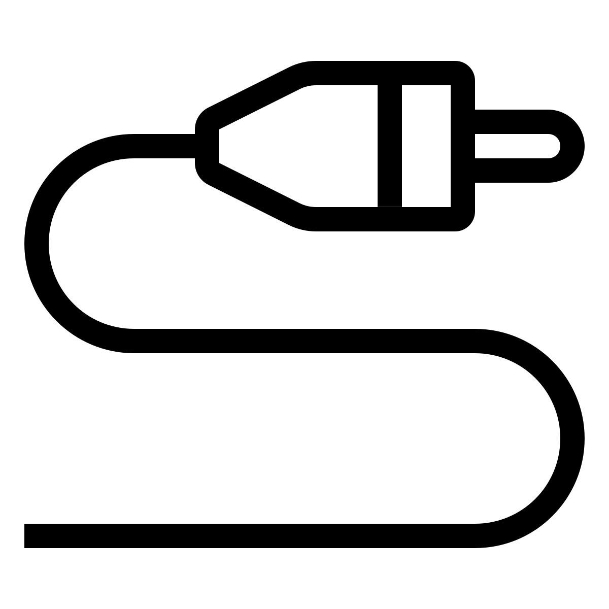 ios 17 outlined style cable de audio icon