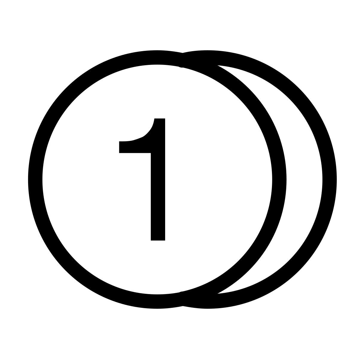 ios 17 outlined style penny icon