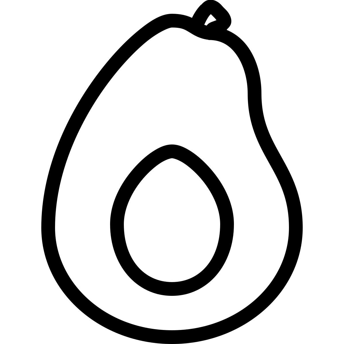 ios 17 outlined style avocado icon