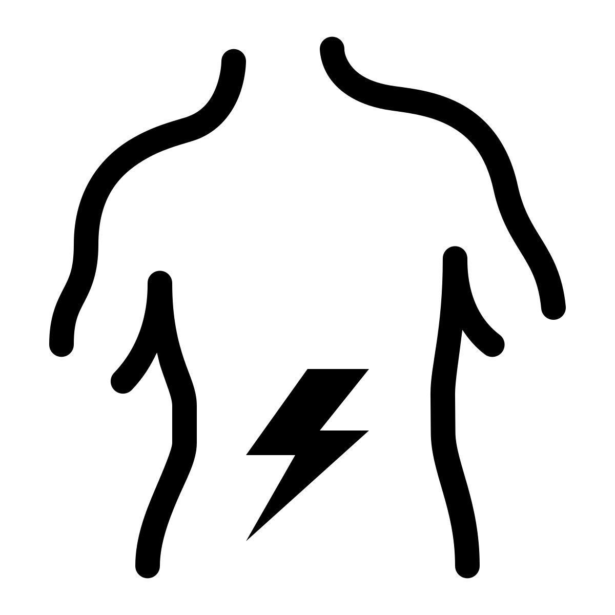 ios 17 outlined style dolor de espalda icon