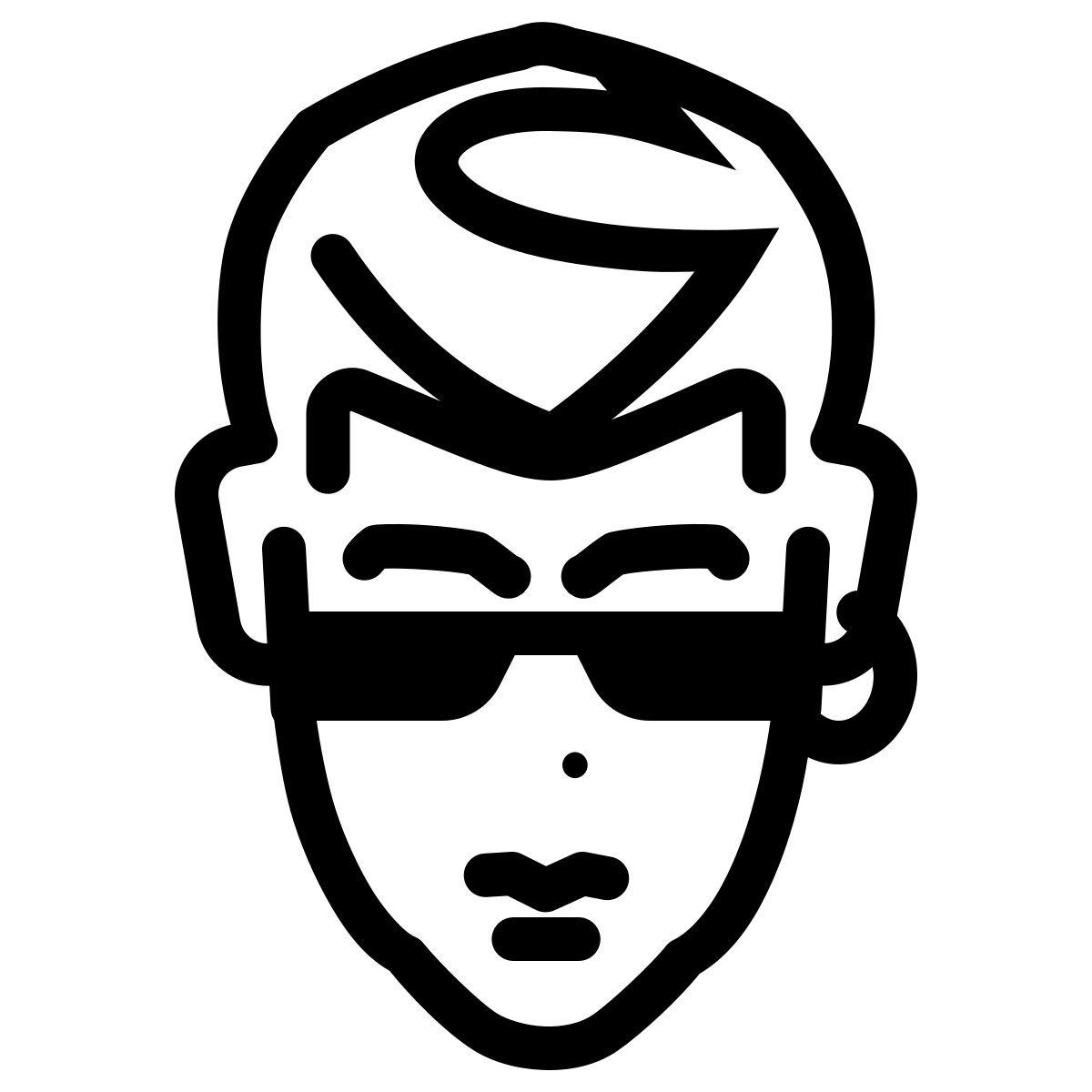 ios 17 outlined style 나쁜 토끼 icon