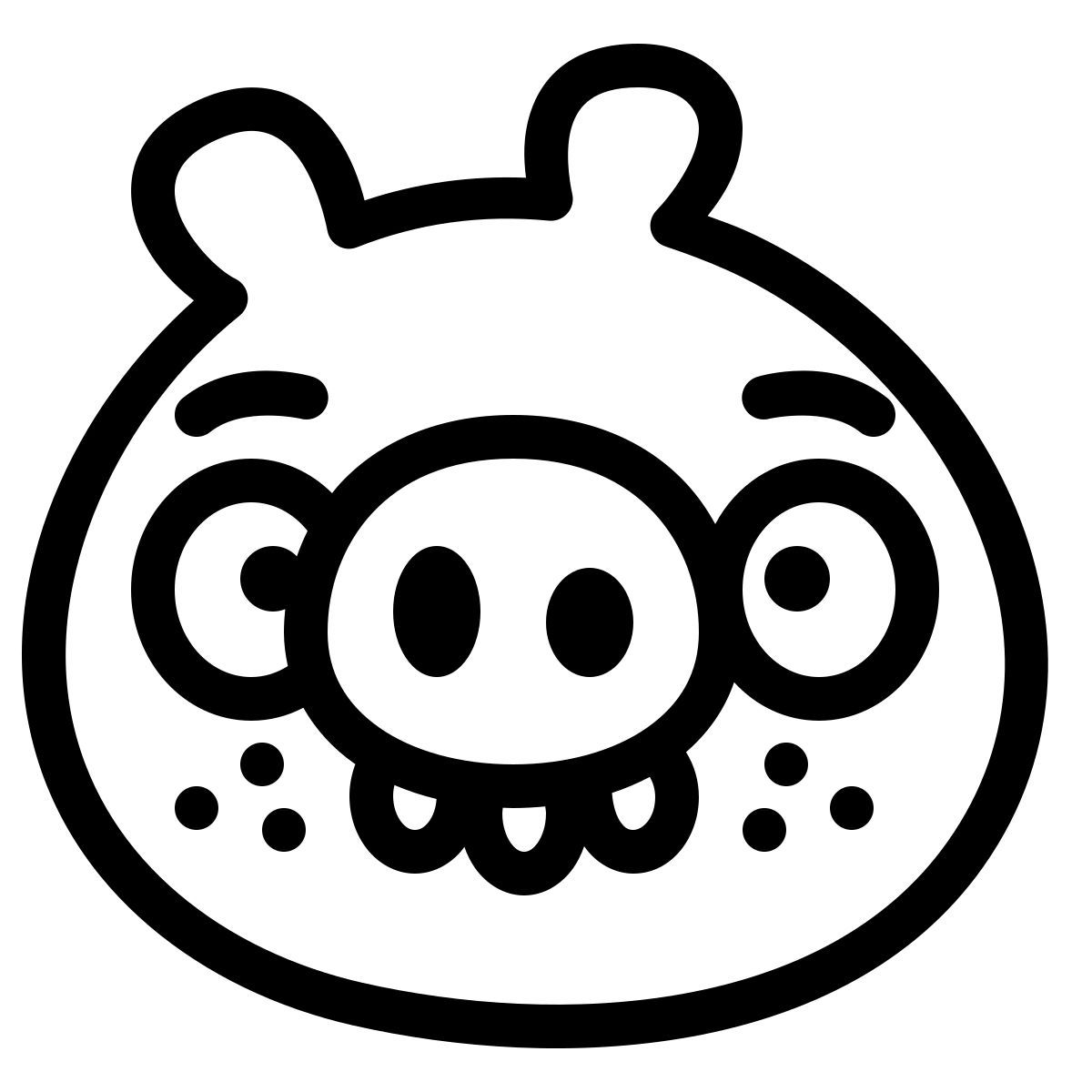 ios 17 outlined style bad piggies icon