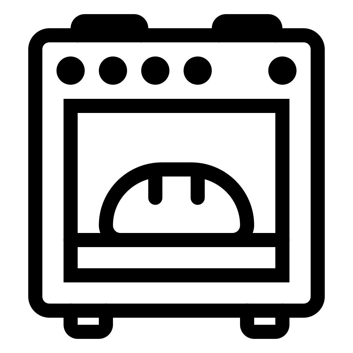 ios 17 outlined style 빵 굽기 icon