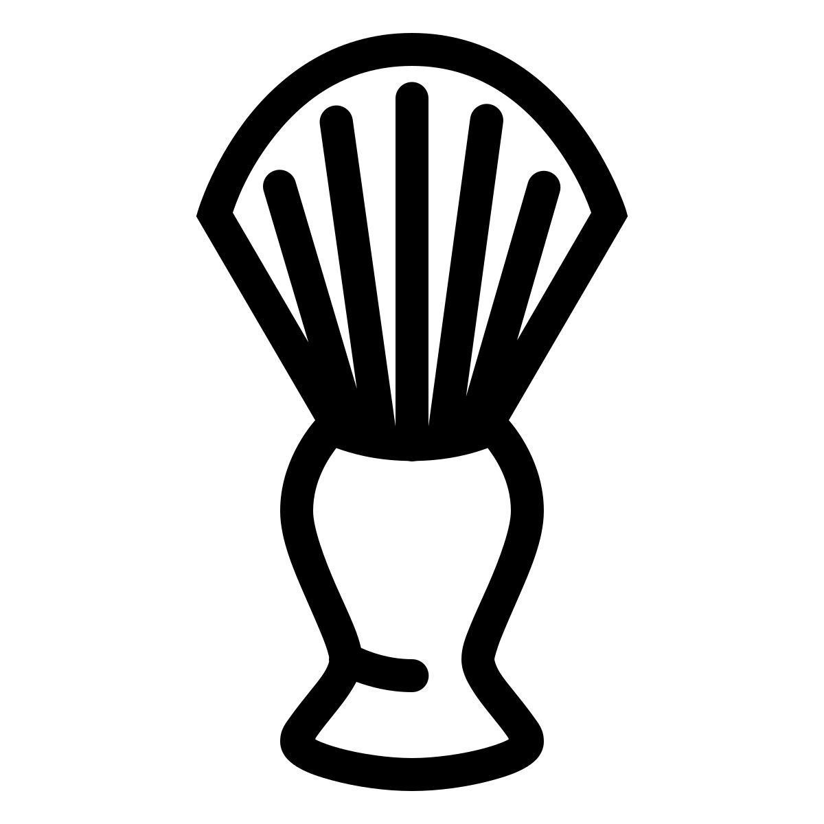 ios 17 outlined style 理发刷 icon