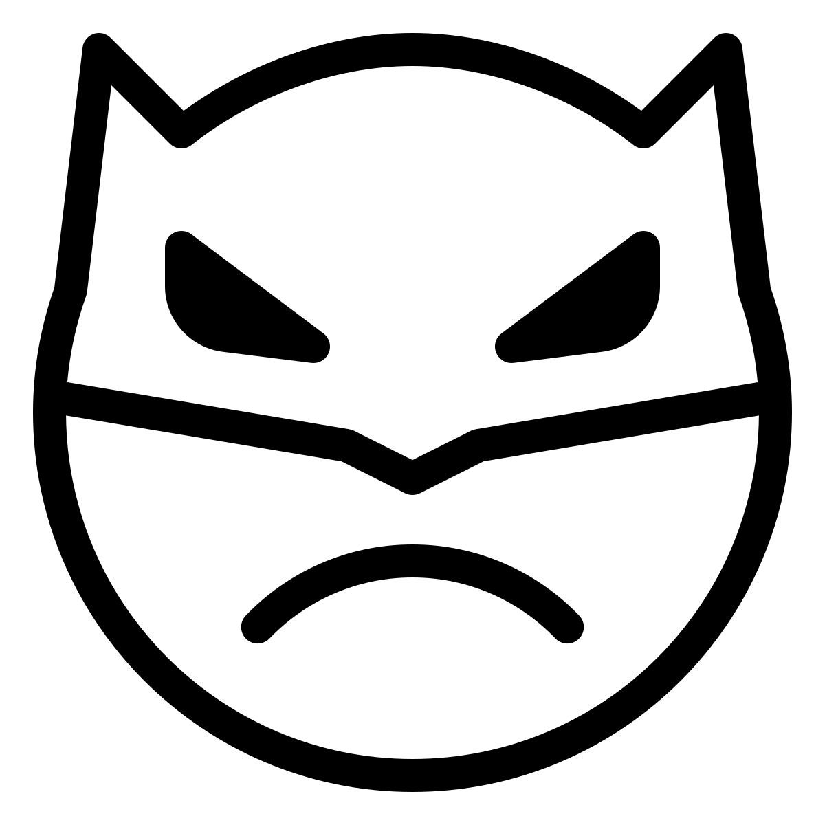 ios 17 outlined style batman emoji icon