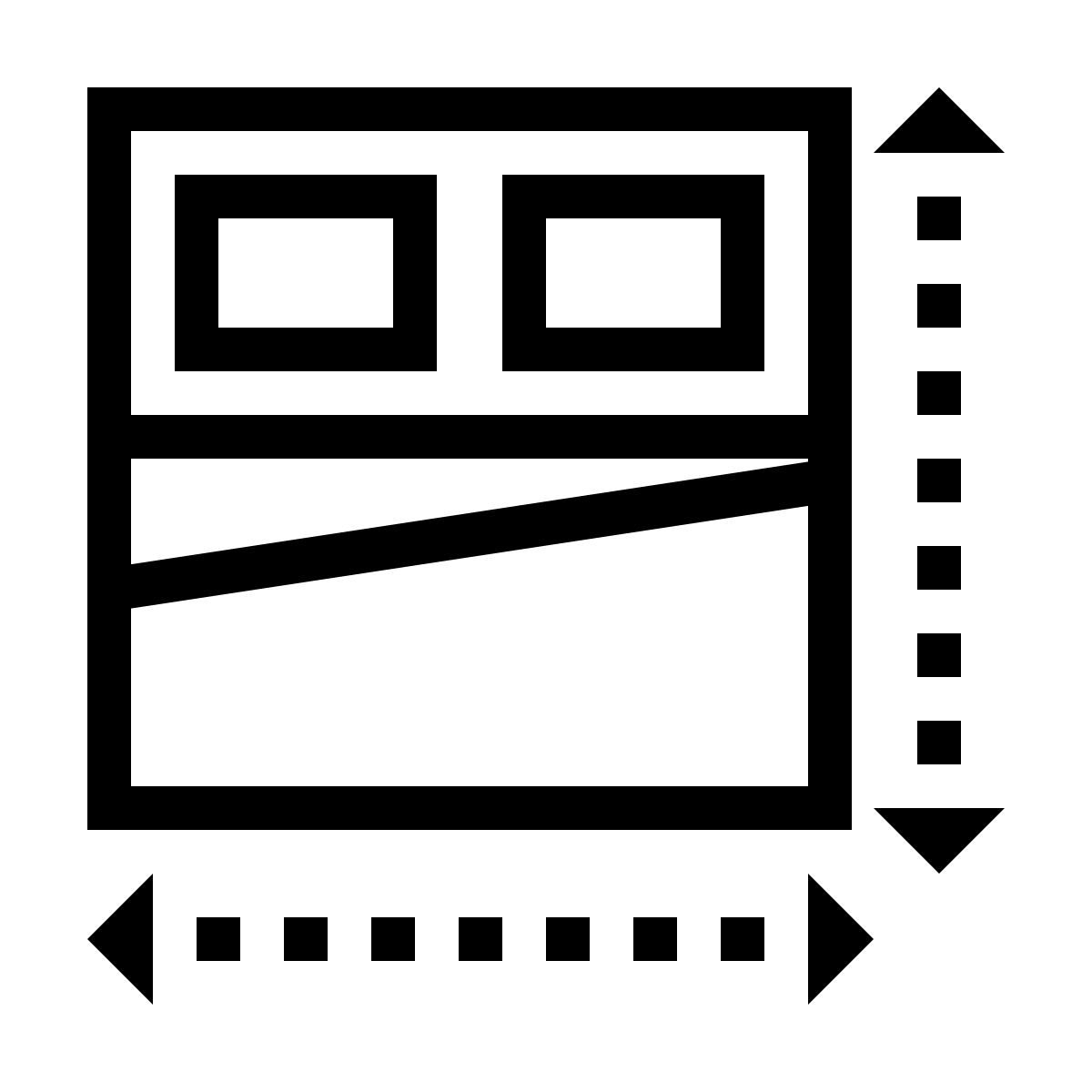 ios 17 outlined style taille du lit icon