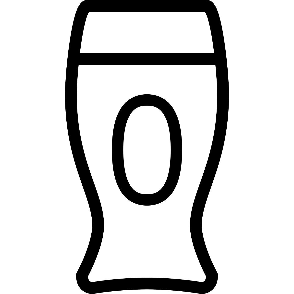 ios 17 outlined style 啤酒杯 icon